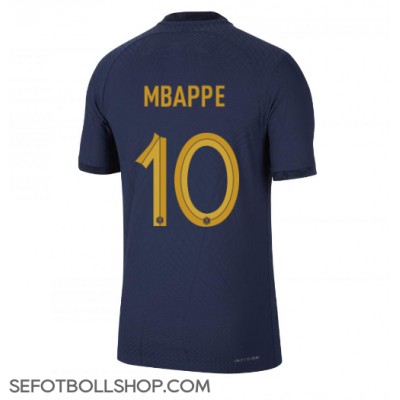 Billiga Frankrike Kylian Mbappe #10 Hemma fotbollskläder VM 2022 Kortärmad